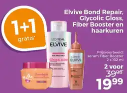 Trekpleister Elvive Bond Repair, Glycolic Gloss, Fiber Booster en aanbieding