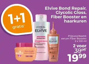 Trekpleister Elvive Bond Repair, Glycolic Gloss, Fiber Booster en aanbieding