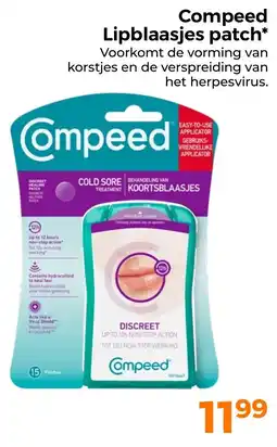 Trekpleister Compeed Lipblaasjes patch aanbieding