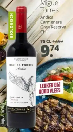 Mitra Miguel Torres Andica Carmenere Gran Reserva Chili aanbieding