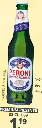 Mitra Peroni Nastro Azzuro aanbieding