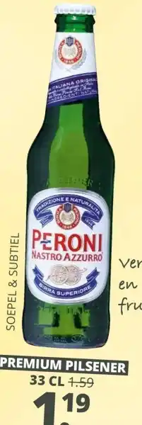 Mitra Peroni Nastro Azzuro aanbieding
