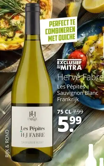 Mitra Hervé Fabre Les Pépites Sauvignon Blanc Frankrijk aanbieding