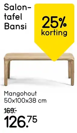 Leen Bakker Salon tafel Bansi aanbieding