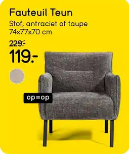Leen Bakker Fauteuil Teun aanbieding