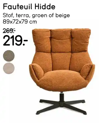 Leen Bakker Fauteuil Hidde aanbieding