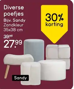 Leen Bakker Diverse poefjes aanbieding