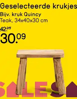 Leen Bakker kruk Quincy Tea aanbieding