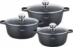 Bol.com Kinghoff 1606 - Braadpannen set - 6 delig - marmeren coating aanbieding