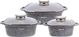 Bol.com Klausberg 7534 - pannenset - Keramisch - marmer - met Aromaknop- 20/24/28 cm aanbieding