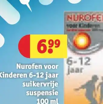 Kruidvat Nurofen voor Kinderen 6-12 jaar suikervrije suspensie 100ml aanbieding