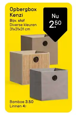 Leen Bakker Opbergbox Kenzi aanbieding
