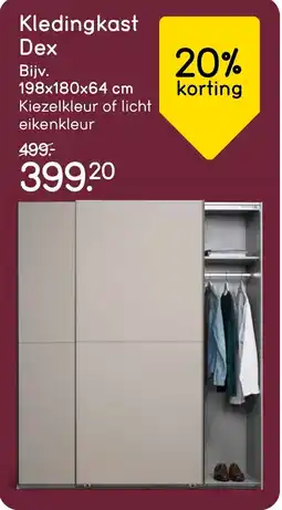 Leen Bakker Kledingkast Dex aanbieding