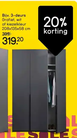 Leen Bakker Kledingkast Milaan aanbieding