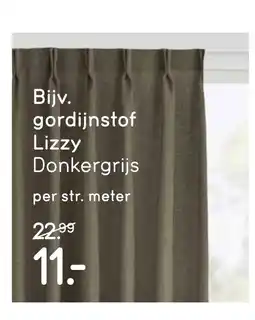 Leen Bakker Gordijnstof Lizzy Donkergrijs aanbieding