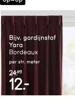 Leen Bakker Gordijnstof Yara Bordeaux aanbieding