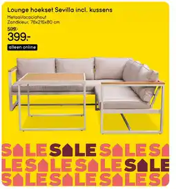 Leen Bakker Lounge hoekset Sevilla incl. kussens aanbieding