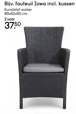Leen Bakker Fauteuil Iowa incl. kussen aanbieding