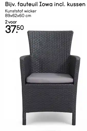 Leen Bakker Fauteuil Iowa incl. kussen aanbieding