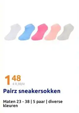Action Pairz sneakersokken aanbieding