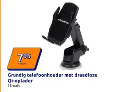 Action Grundig telefoonhouder met draadloze Qi oplader aanbieding