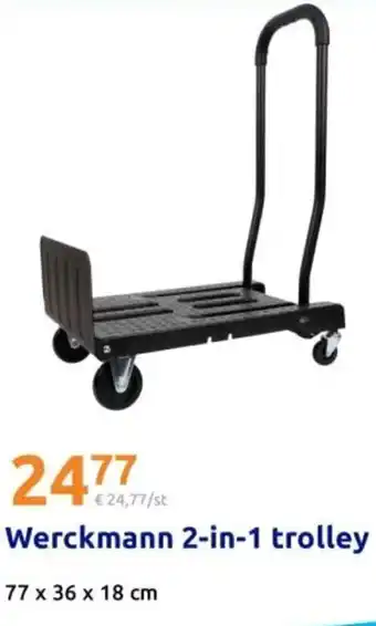 Action Werckmann 2in1 trolley aanbieding