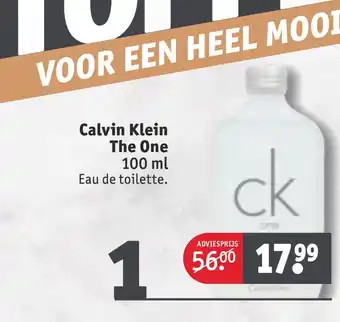 Kruidvat Calvin Klein The One 100ml aanbieding