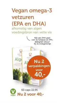 De Rode Pilaren Vegan omega-3 vetzuren (EPA en DHA) aanbieding