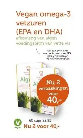 De Rode Pilaren Vegan omega-3 vetzuren (EPA en DHA) aanbieding