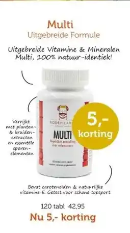 De Rode Pilaren Multi Uitgebreide Formule aanbieding
