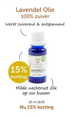 De Rode Pilaren Lavendel Olie 100% zuiver aanbieding