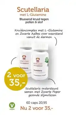 De Rode Pilaren Scutellaria met L-Glutamine aanbieding