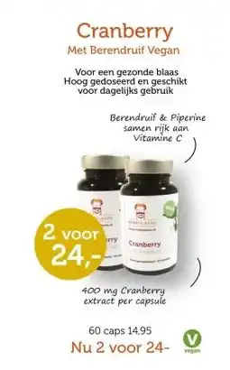 De Rode Pilaren Cranberry Met Berendruif Vegan aanbieding