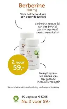 De Rode Pilaren Berberine 500 mg aanbieding