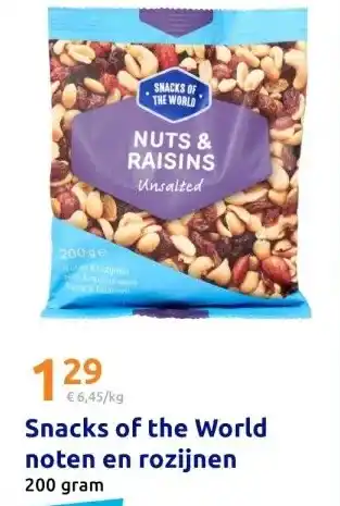 Action Snacks of the World noten en rozijnen aanbieding