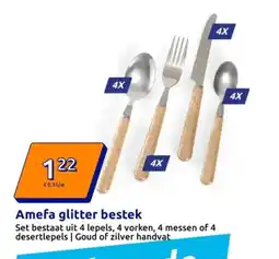 Action Amefa glitter bestek aanbieding