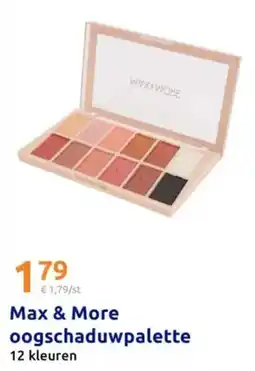 Action Max & More oogschaduwpalette aanbieding