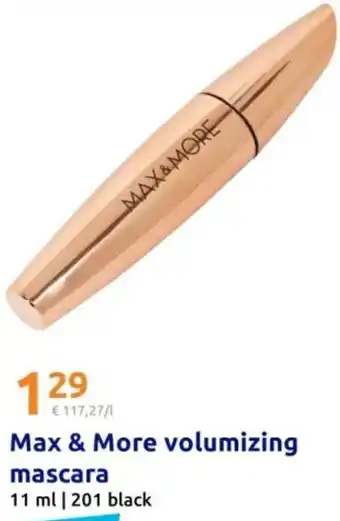 Action Max & More volumizing mascara aanbieding