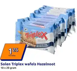 Action Solen Triplex wafels Hazelnoot aanbieding