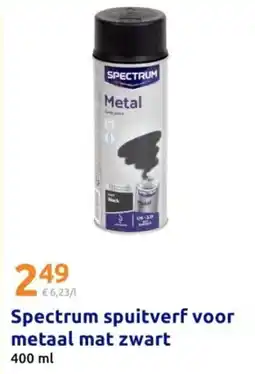 Action Spectrum spuitverf voor metaal mat zwart aanbieding