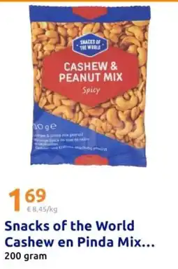 Action Snacks of the World Cashew en Pinda Mix... aanbieding