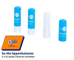 Action So Me lippenbalsems aanbieding