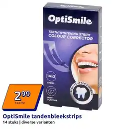 Action OptiSmile tandenbleekstrips aanbieding