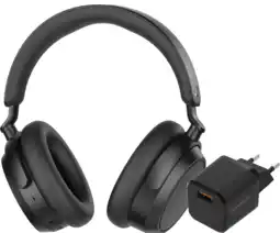 Coolblue Sennheiser Accentum Plus Zwart + BlueBuilt Quick Charge Oplader met Usb A Poort 18W Zwart aanbieding