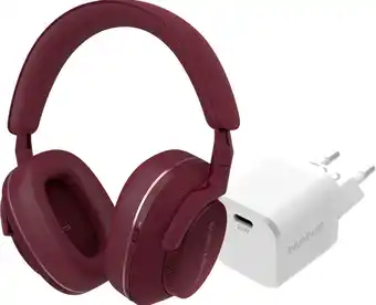 Coolblue Bowers & Wilkins Px7 S2e Rood + BlueBuilt Power Delivery Oplader met Usb C Poort 20W Wit aanbieding