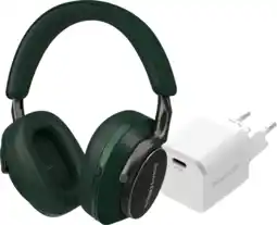 Coolblue Bowers & Wilkins Px8 Groen + BlueBuilt Power Delivery Oplader met Usb C Poort 20W Wit aanbieding