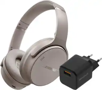 Coolblue Bose QuietComfort Headphones Beige + Oplader aanbieding
