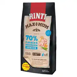 Zooplus 12 kg + 2 kg Gratis! RINTI Max-i-mum droogvoer voor honden 14 kg aanbieding