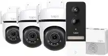 Coolblue TP-Link Tapo C520WS 3-pack + Smart Battery Video Doorbell D230S1 aanbieding