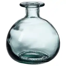 IKEA Myrmosaik vaas: turkoois gerecycled glas, ronde bolvorm, eenvoudig ontwerp aanbieding